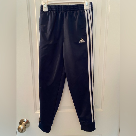 Adidas navy joggers size 7 - Picture 1 of 2